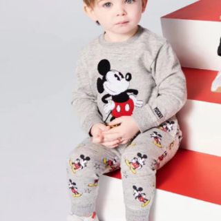 Bộ Bé Trai Zara Mickey Mouse Grey