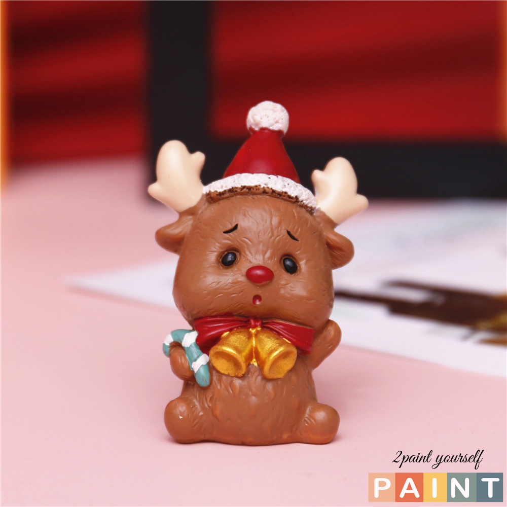 Mô hình noel trang trí tiểu cảnh giáng sinh, phụ kiện decor nội thất 4 cm