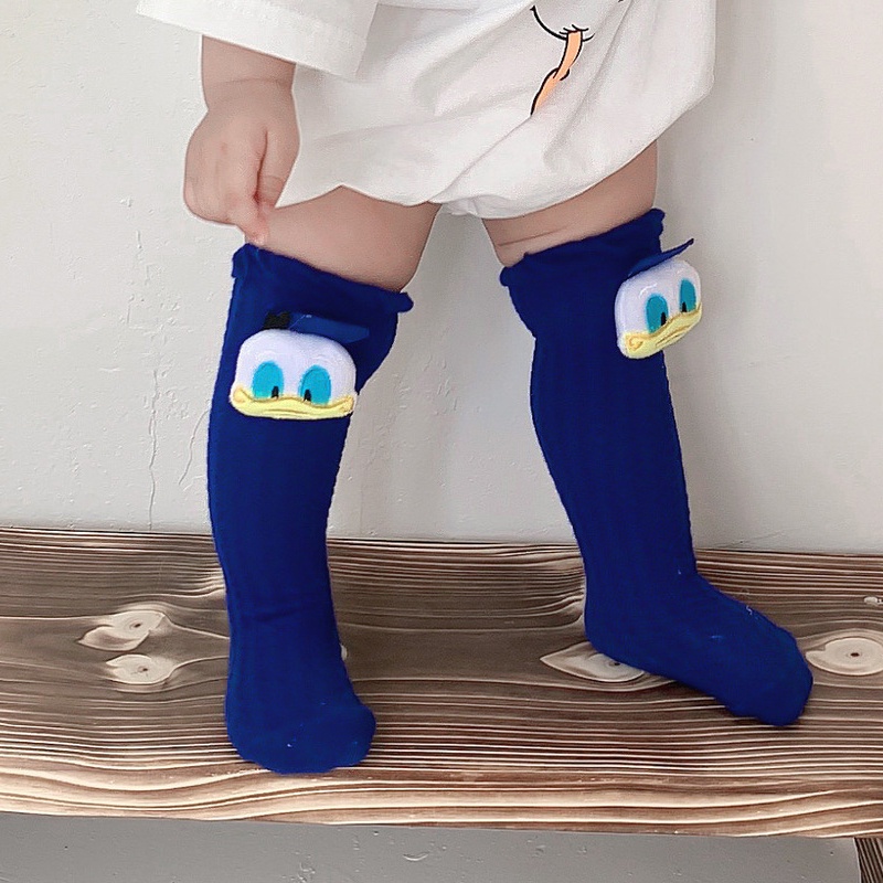 Bộ áo liền quần dáng rộng/ Đôi vớ thiết kế hoạt hình thời trang mùa hè đáng yêu dành cho trẻ sơ sinh