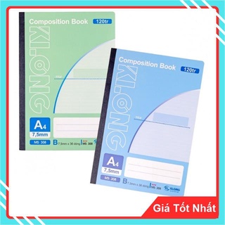 Sổ may dán gáy Klong A4 120 trang Ms 308