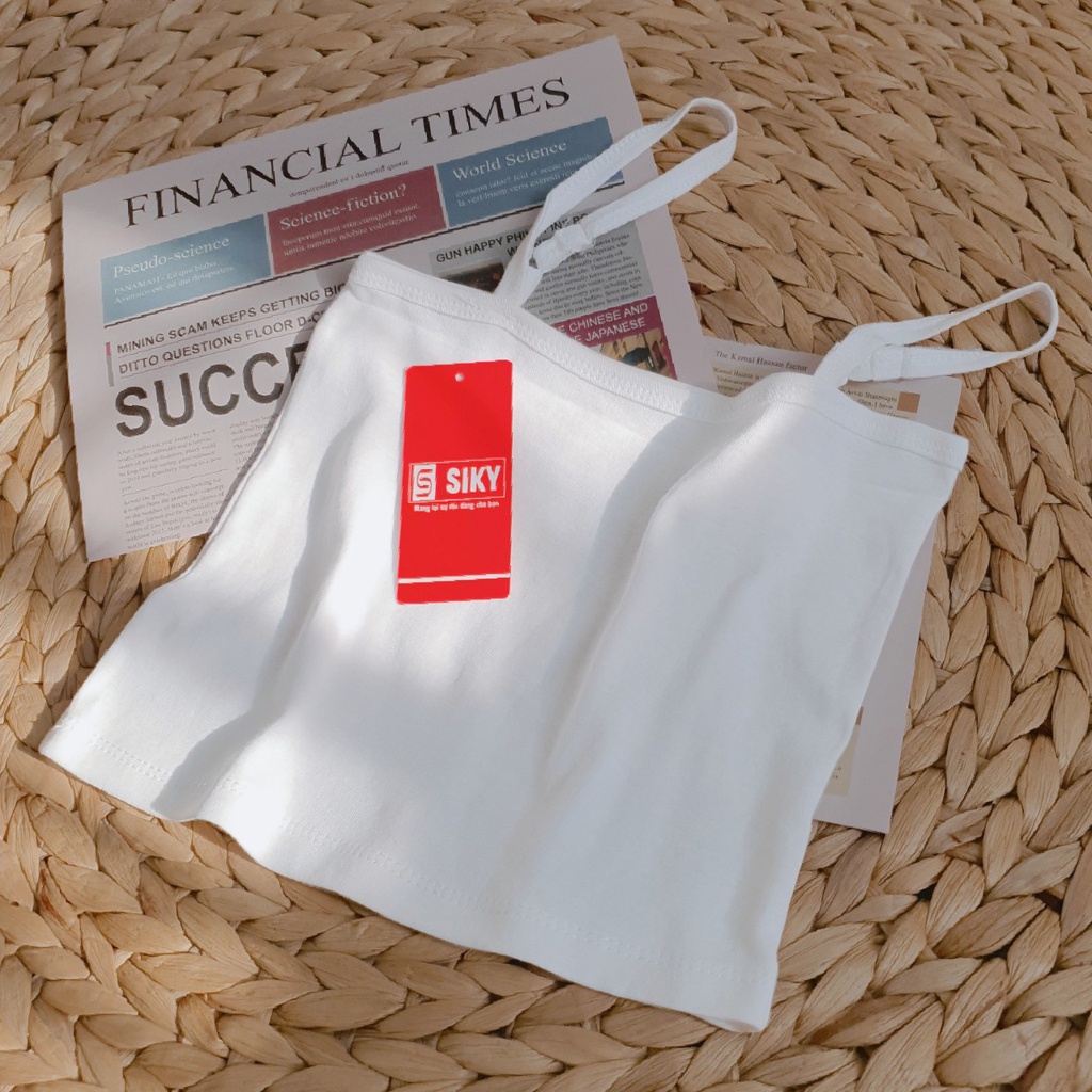 [ẢNH THẬT] ÁO 2 DÂY SỢI BÚN CÓ NÚT CHỈNH SIÊU XINH - 2S02