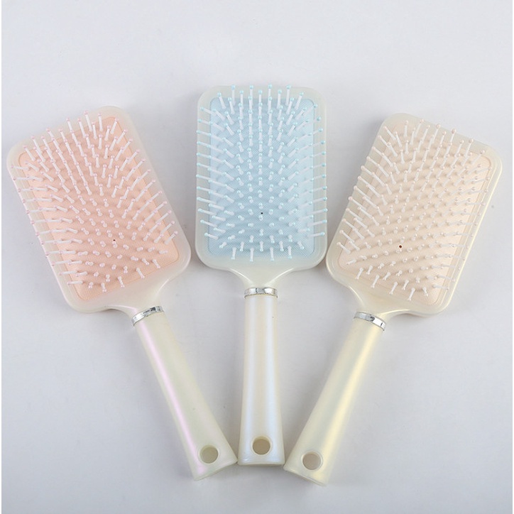 Lược chải tóc tạo kiểu size to chống tích điện cao cấp màu nhũ lấp lánh tiểu thư dễ thương giá rẻ