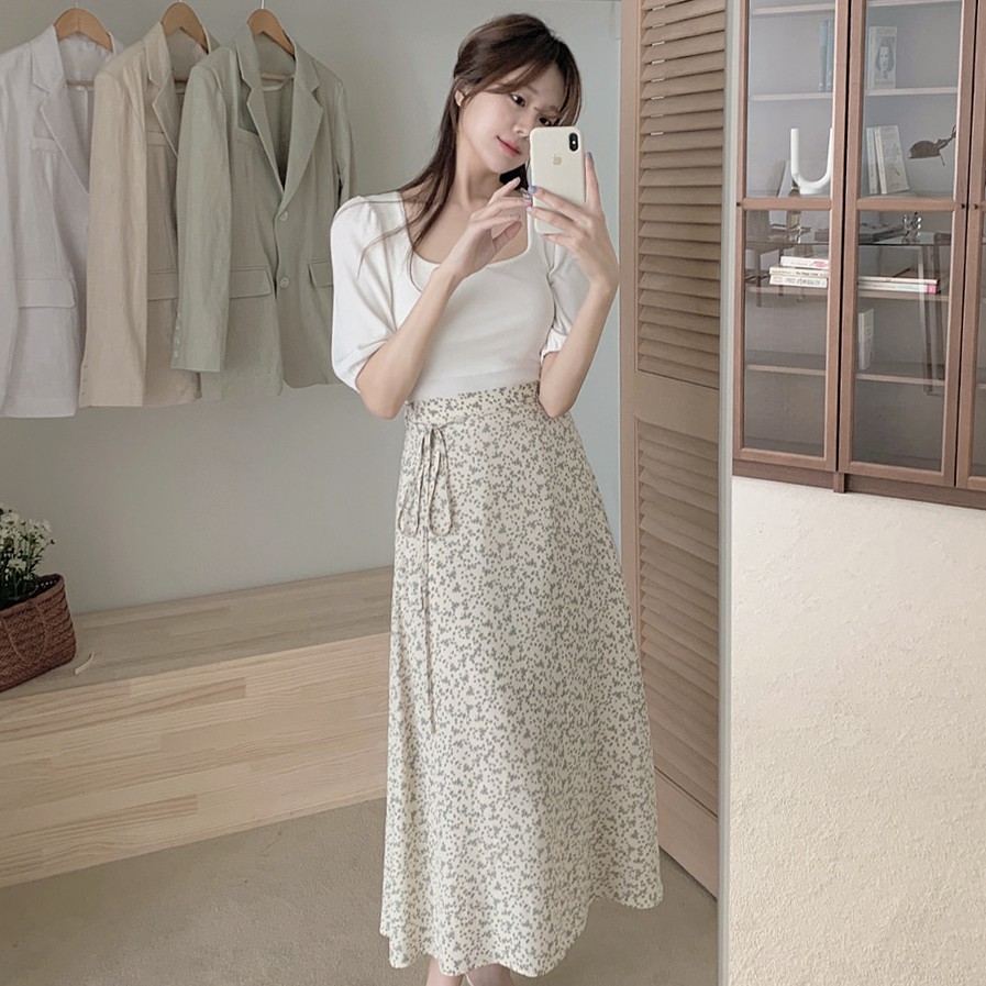 Áo thun ngắn tay cổ chữ U đơn giản xinh xắn thời trang cho nữ 43427