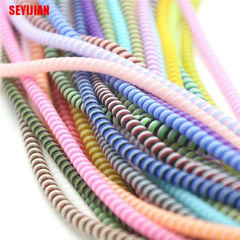 Cuộn dây quấn bảo vệ dây cáp 1.5m chất lượng cao thích hợp cho iPhone Android tai nghe cáp USB