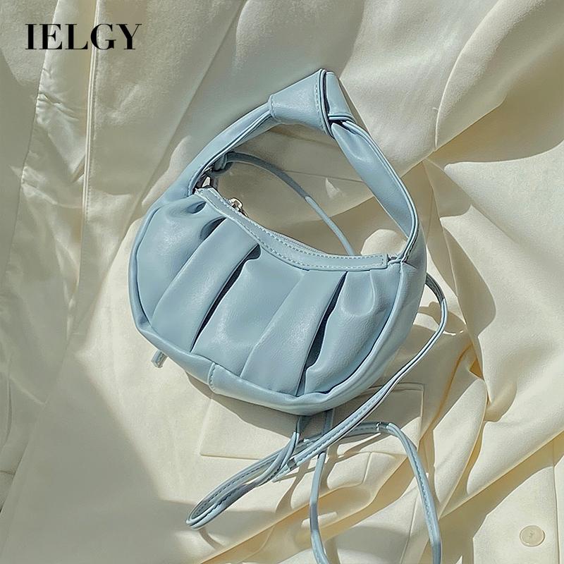 IELGY Túi Đeo Chéo Màu Trơn Dễ Thương Cho Nữ