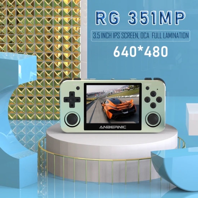 Máy chơi game ANBERNIC RG351MP Chính Hãng | Vỏ nhôm nguyên khối Cao cấp | Hai khe thẻ nhớ, Hỗ trợ thẻ tối đa 256GB