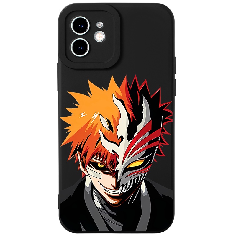 Ốp lưng JURSUE mềm chống bẩn hoạt hình độc lạ đen Cho iPhone 14 13 12 11 Pro Max SE 2020 X XR XS 8 7 ip 6S 6 Plus Y2398