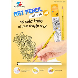 Bút chì gỗ Thiên Long GP-026 - Độ cứng HB (Hộp 10 cây)