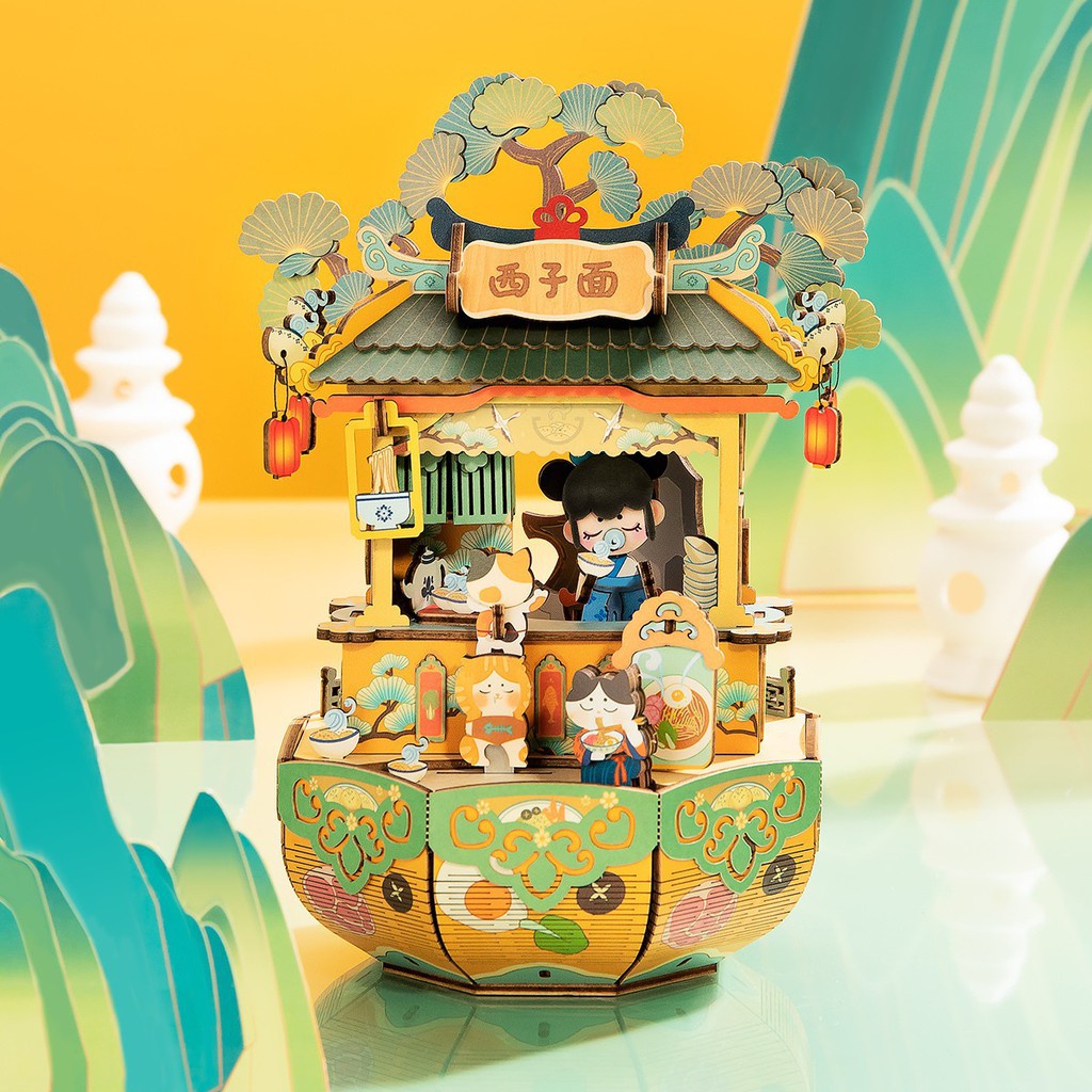 Mô Hình 3D Gỗ Robotime Hộp Nhạc Phong Cách Trung Hoa Cổ Điển AMU01 - AMU04