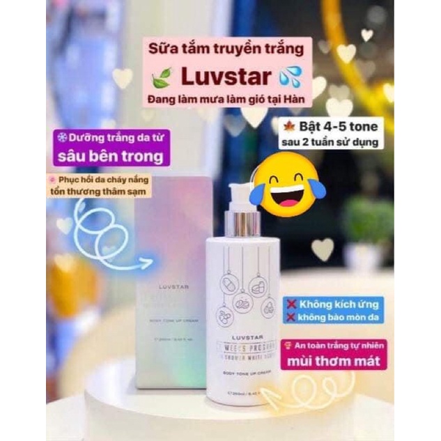 Sữa tắm trắng da luvstar
