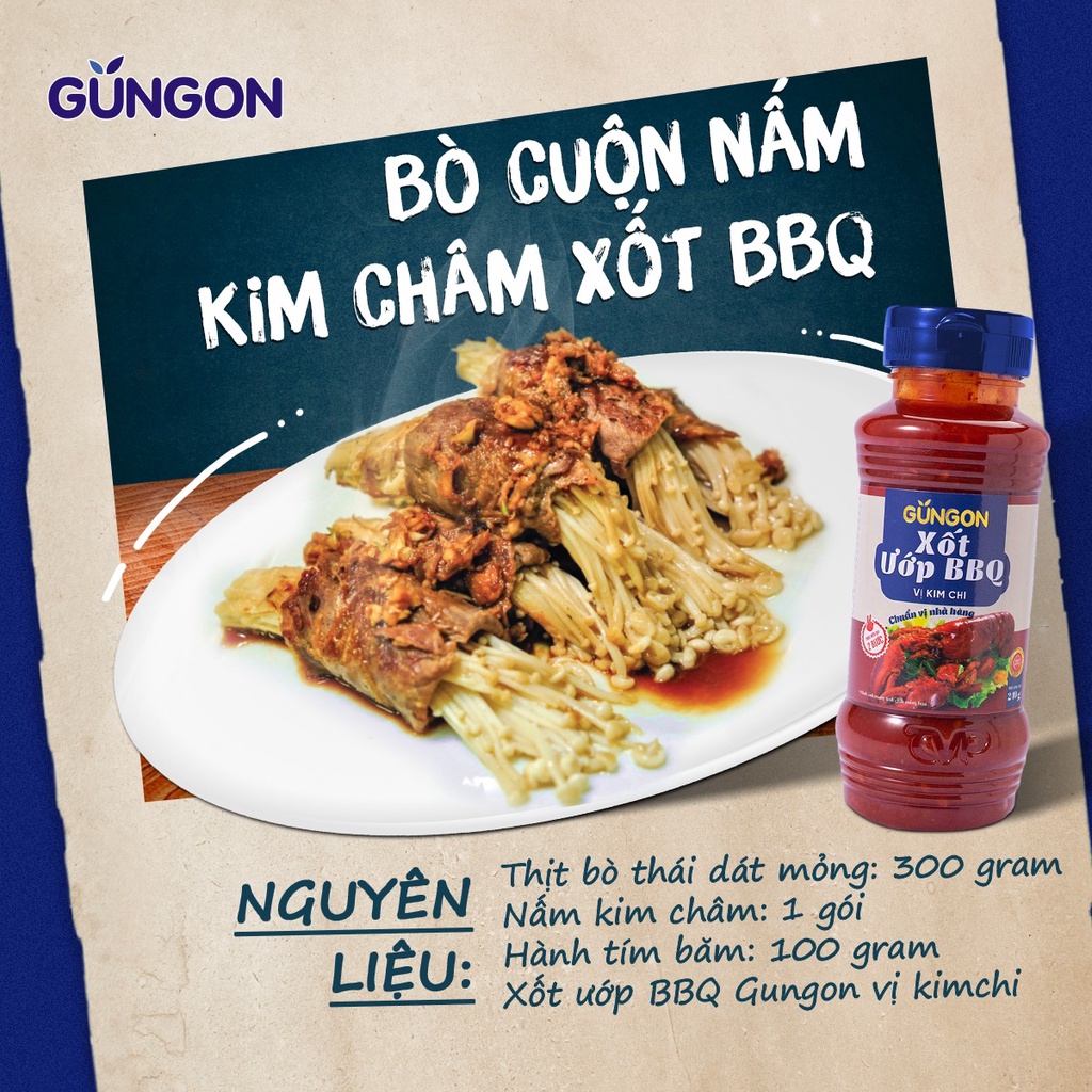 Xốt ướp thịt nướng BBQ vị kim chi GUNGON 100g