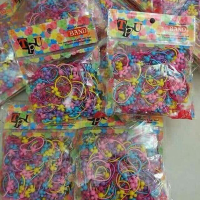 Túi 50 dây cột tóc cho bé gái