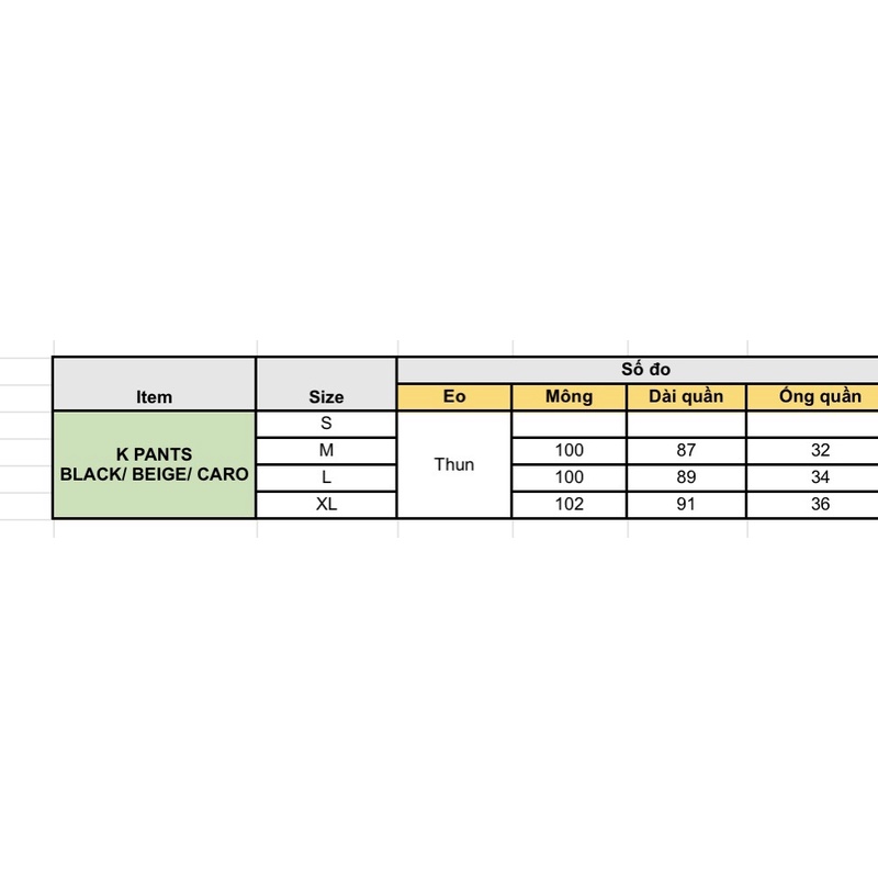 Quần kaki màu be, đen K Pant lưng thun phù hợp đi học đi làm đi du lịch