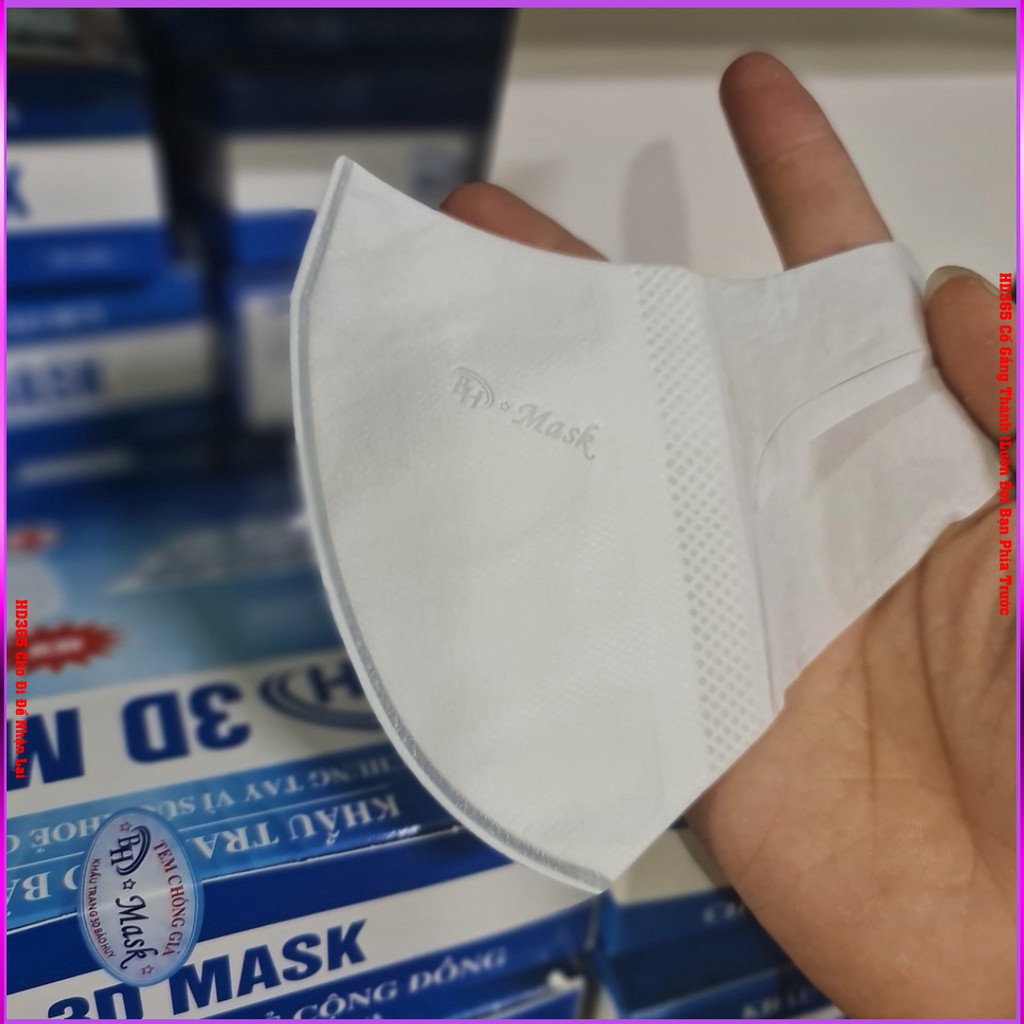 Khẩu Trang 3D MASK Cao Cấp Quai Đeo Co Dãn 100% không Đau Tai - ComBo Hộp 50 Chiếc HD365 | BigBuy360 - bigbuy360.vn