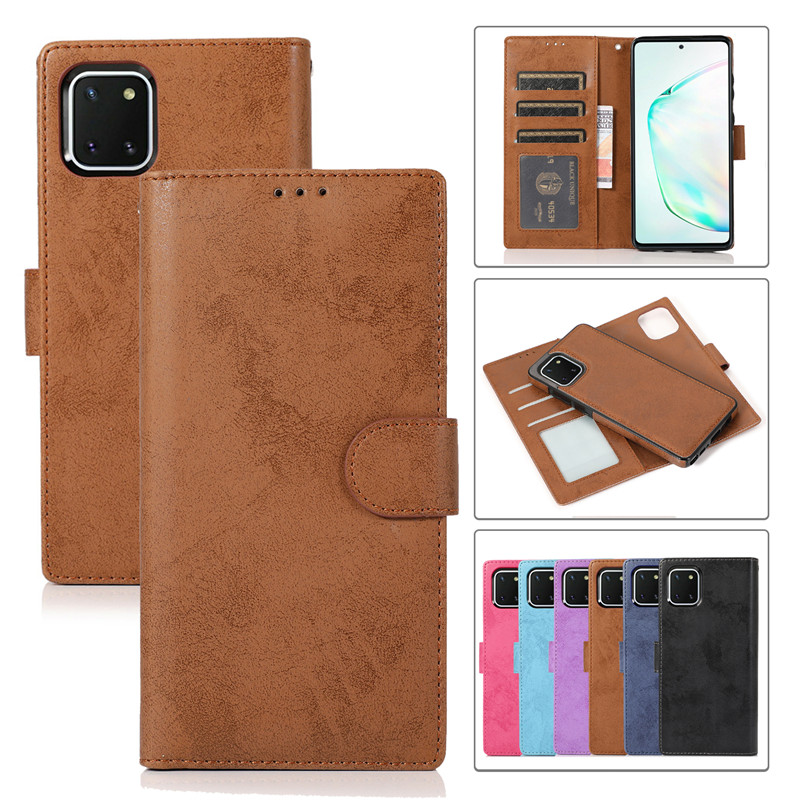 Bao da nắp lật có khe đựng thẻ thích hợp cho Samsung Note 20 Ultra 10 Plus 9 S20 Ultra S20 Plus