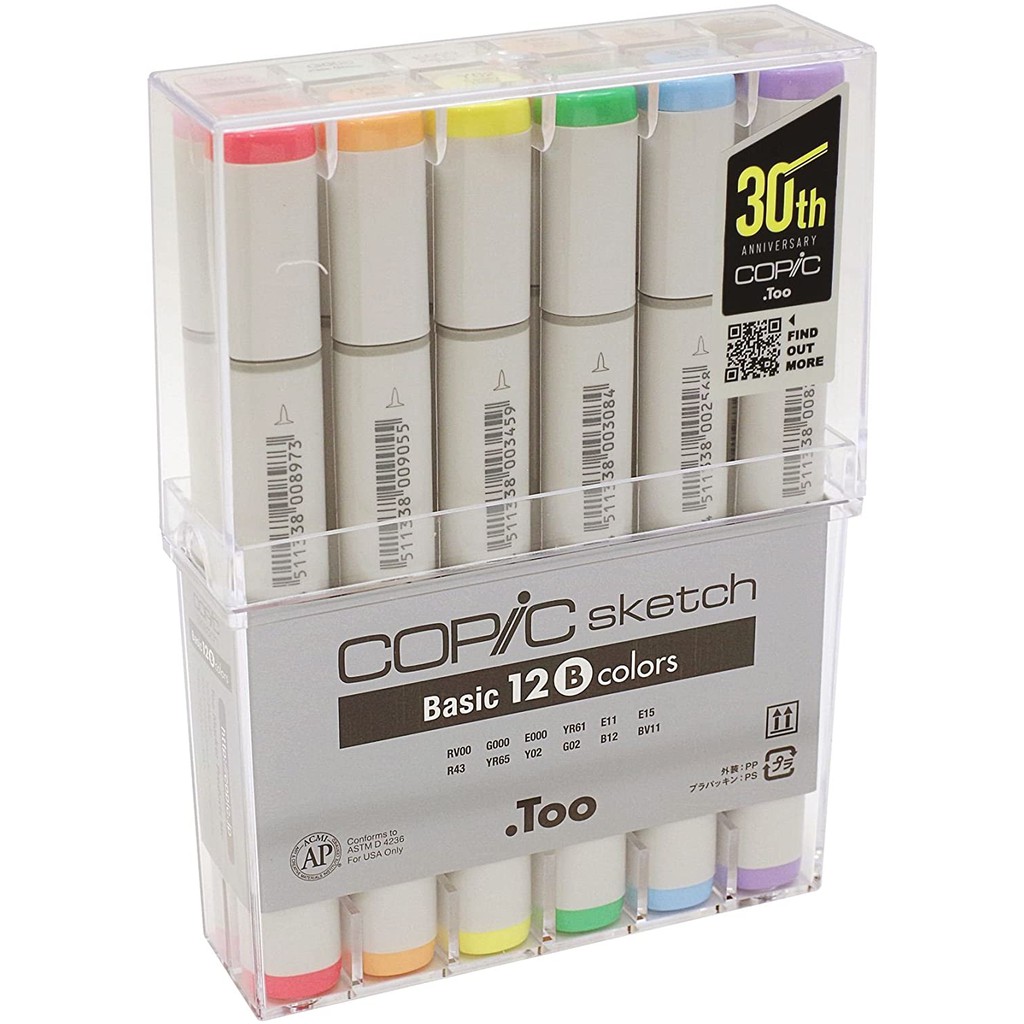 Copic Sketch bản quốc tế 12 màu ( Hàng Order )