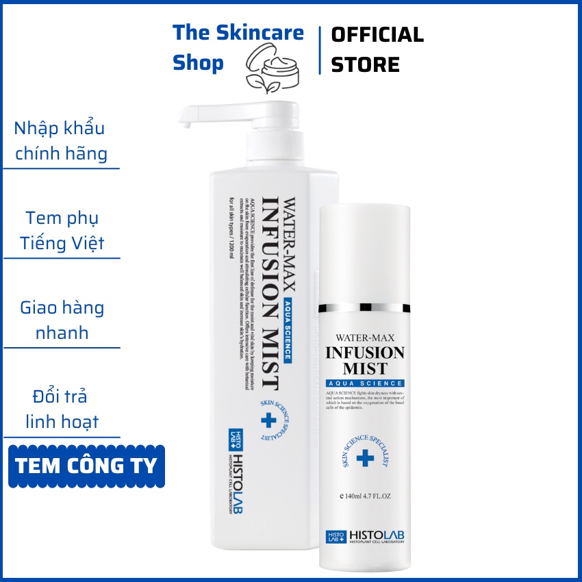 Nước hoa hồng Histolab WATER MAX INFUSION MIST - The Skincare Shop
