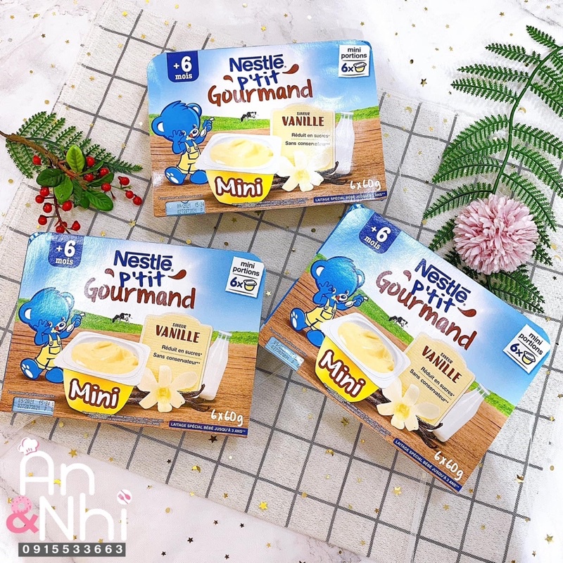 VÁNG SỮA NESTLE Pháp vỉ 4-6 hộp cho bé 6 tháng trở lên