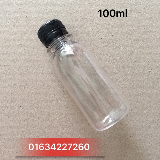 [Mã SRJULY1619 giảm 15K đơn 50K] [TẶNG 50 STICKER] Combo 100 chai Pet tròn 100ml nắp đen ( có thể đựng 120ml)