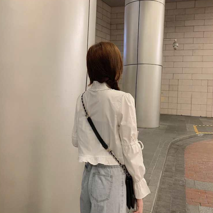 Áo Kiểu Nữ Dài Tay Cổ Chữ V Thời Trang Hàn