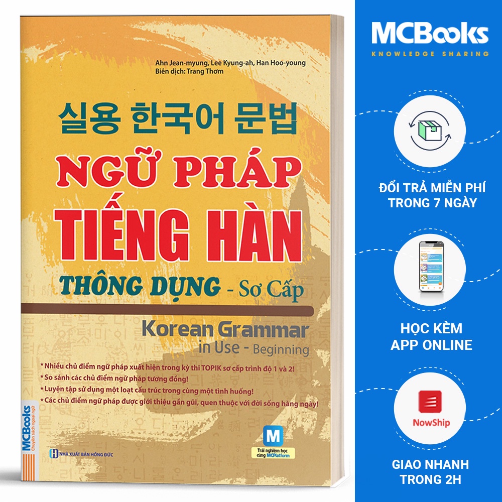 Sách - Ngữ Pháp Tiếng Hàn Thông Dụng (Sơ Cấp) – Korean Grammar In Use - MCBooks