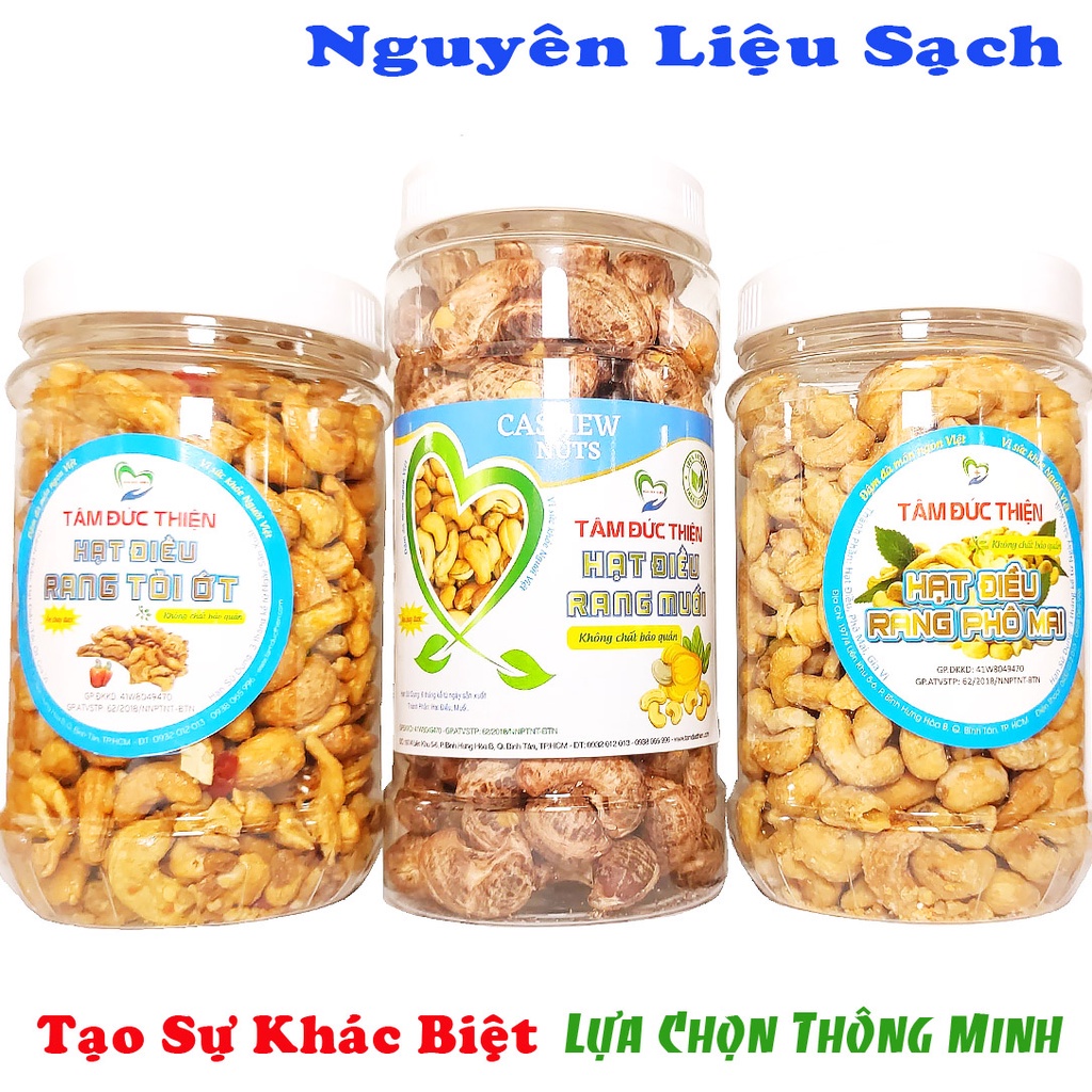 Combo Hạt Điều Đặc Biệt Chất Lượng Cao[Nguyên Liệu Sạch]Tâm Đức Thiện