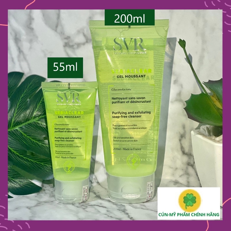 ✅[CHÍNH HÃNG][FreeShip + Quà 10k] Gel rửa mặt SVR Sebiaclear Gel Moussant dành cho da dầu 200ml