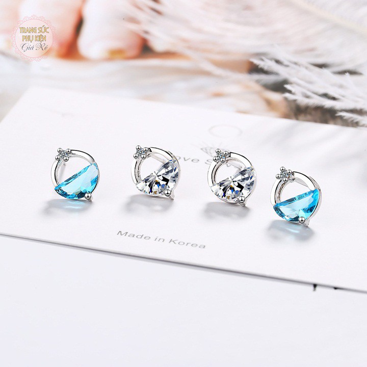 Hoa tai thời trang nữ style Hàn nhỏ xinh, bạc ý S935 - HT232