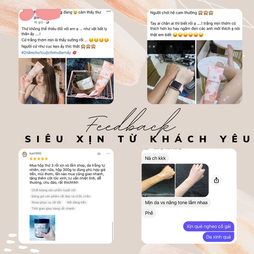 Combo Tắm Trắng Thảo Dược Kem Dưỡng Da Her Cosmetic