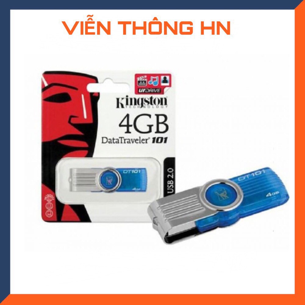 USB 2.0 Kingston DT101 G2 4Gb Có NTFS, Dung Lượng Lưu Trữ Thực - vienthonghn