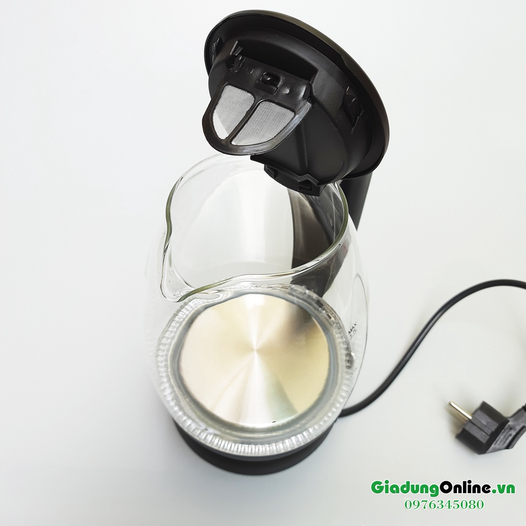 Ấm Điện Đun Nước Bằng Thủy Tinh Lock&Lock  EJK432 1.7L Bảo hành chính hãng 12 tháng