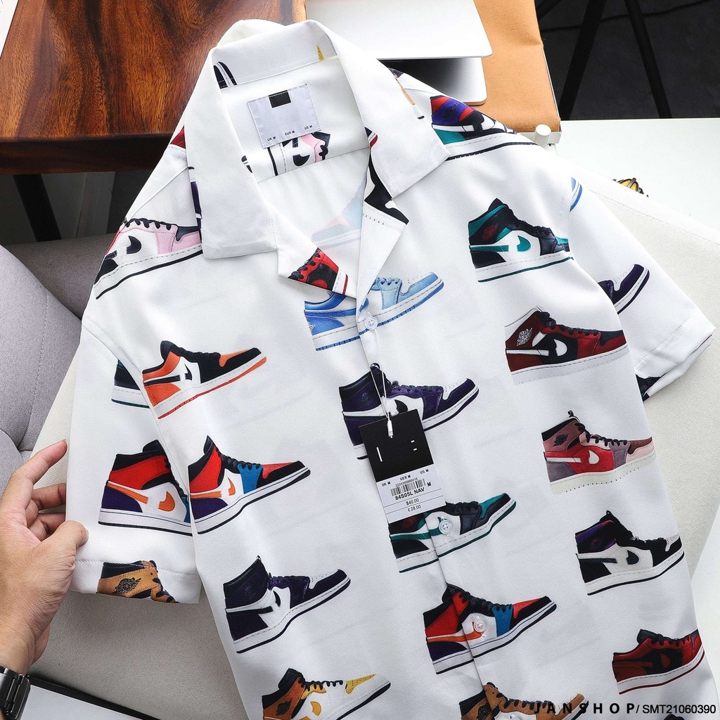 Áo Sơ Mi Nam T.M In Hình Giày Sneaker Năng Động Trẻ Trung | BigBuy360 - bigbuy360.vn