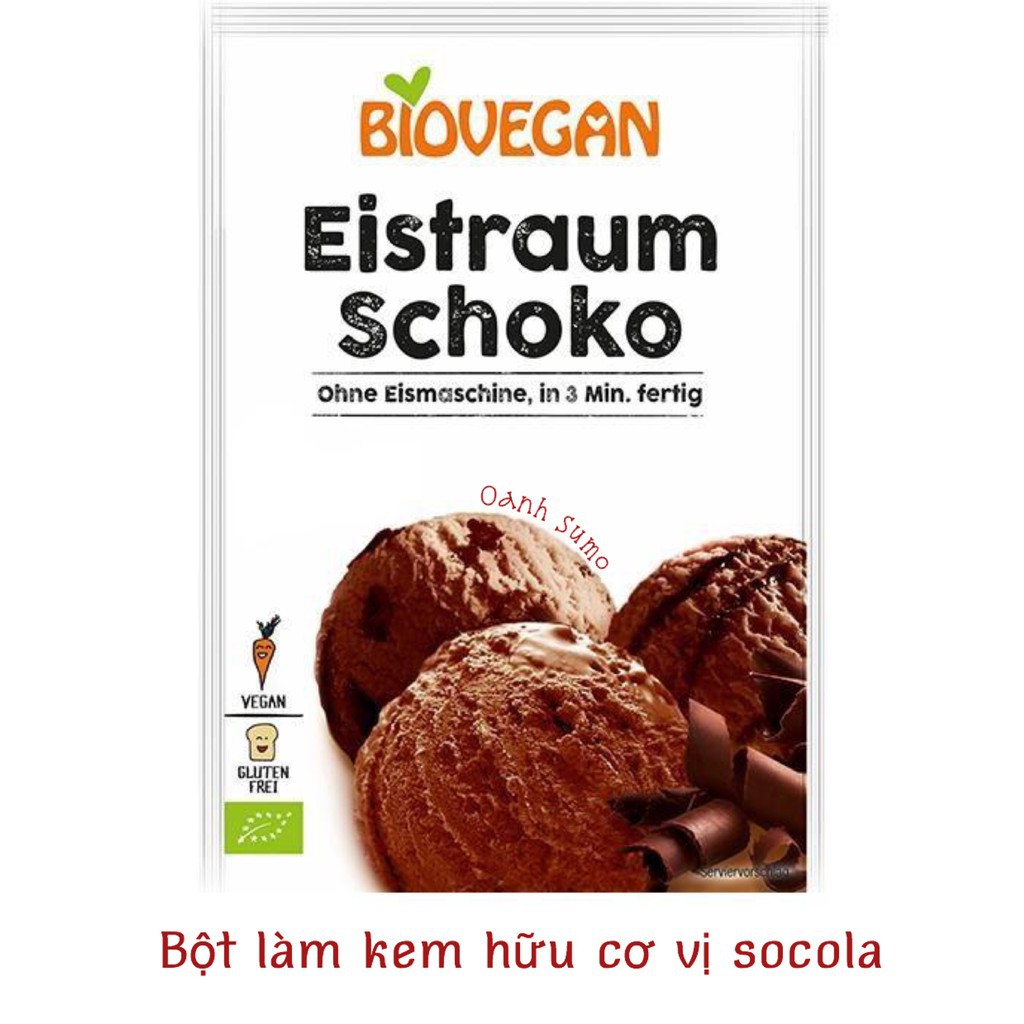 Gelatin - tinh bột bắp - bột làm kem - bột rau câu hữu cơ Biovegan Đức