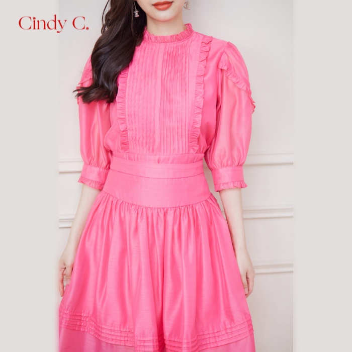 Áo Sơ Mi Finn CINDY C Chất Liệu Vải Organza Nữ Tính S21622