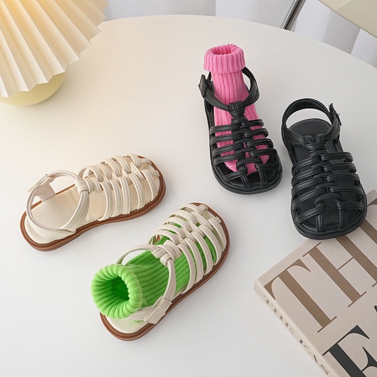 [Hàng Mới Về] Giày Sandal Đế Mềm Hở Ngón Thoải Mái Phong Cách Hàn Quốc Dễ Phối Đồ Thời Trang Mùa Hè Cho Bé Gái