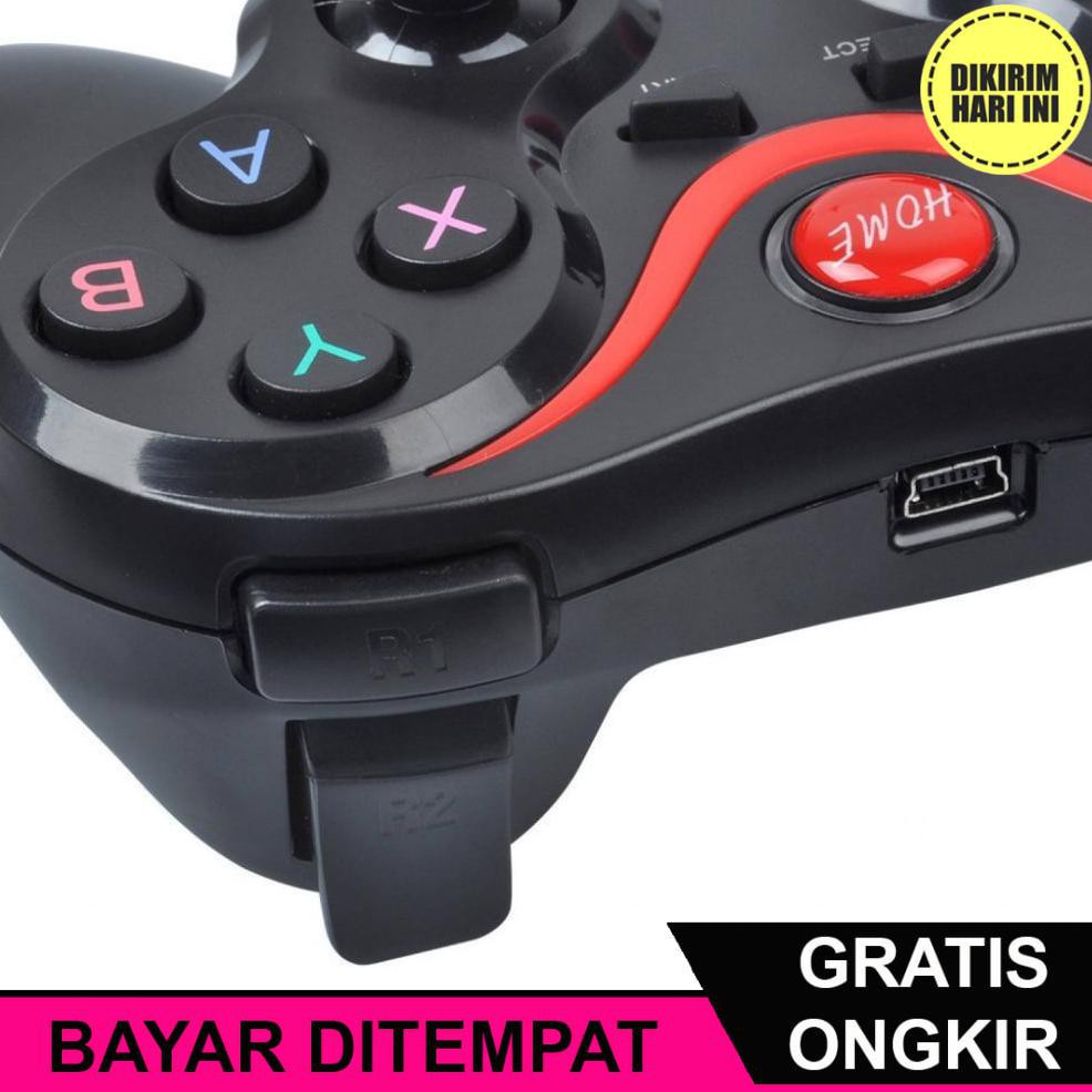 Tay Cầm Chơi Game Bluetooth Terios T3 Kèm Giá Đỡ Điện Thoại Cho Smartphone, PC, Laptop, Android, IOS, Windows