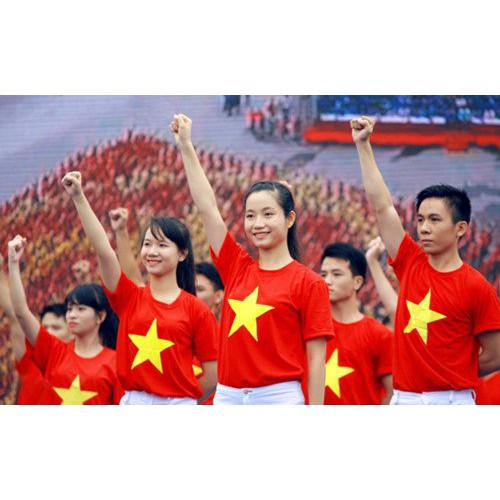 Áo cờ đỏ sao vàng trẻ em sao đặc hàng shop chất liệu cotton Ocean Uniform