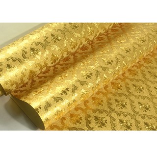 Giấy Dán Tường Nền Vàng Phong Cách Hoàng Gia 3D112