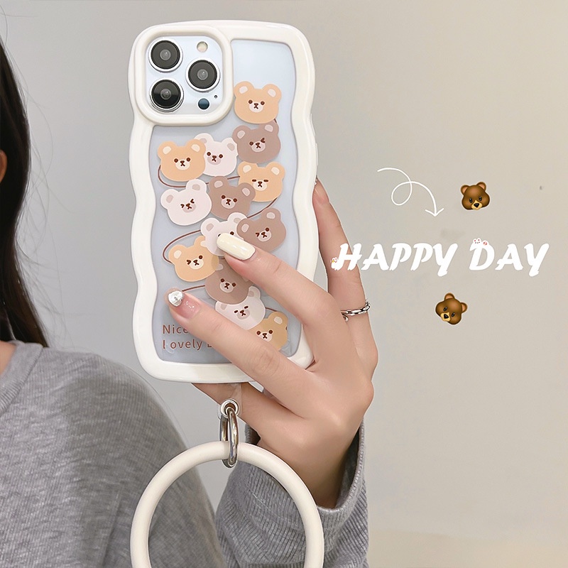 Ốp Điện Thoại Họa Tiết Hoạt Hình Chú Gấu Dễ Thương Cho iphone 13Promax 12 11Pro 6 7 8 PLUS 14