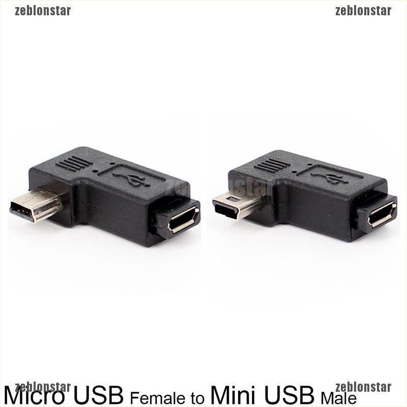 ❤star Jack kết nối góc 90 độ đầu đực cổng Mini USB Type A đầu cái cổng Micro USB ▲▲