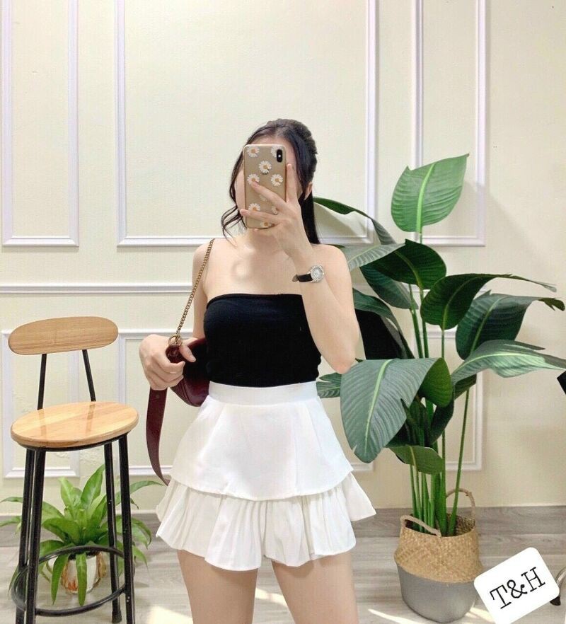 Chân váy bèo 2 tầng hàng đẹp