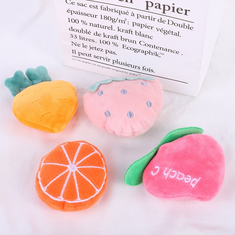 Gấu bông mini trái cây, phụ kiện trang trí, handmade giỏ xách