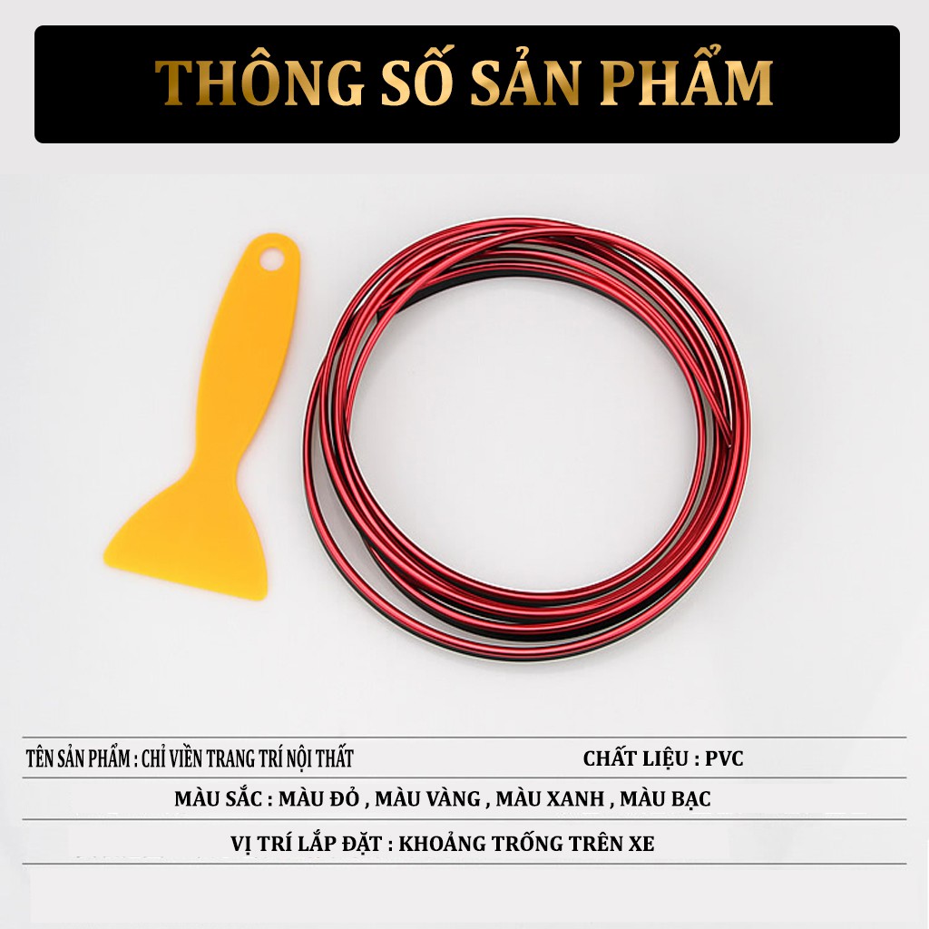 Chỉ Viền Trang Trí Nội Thất Ô Tô _ Chỉ Trang Trí Nội Thất _ Cuộn 5M