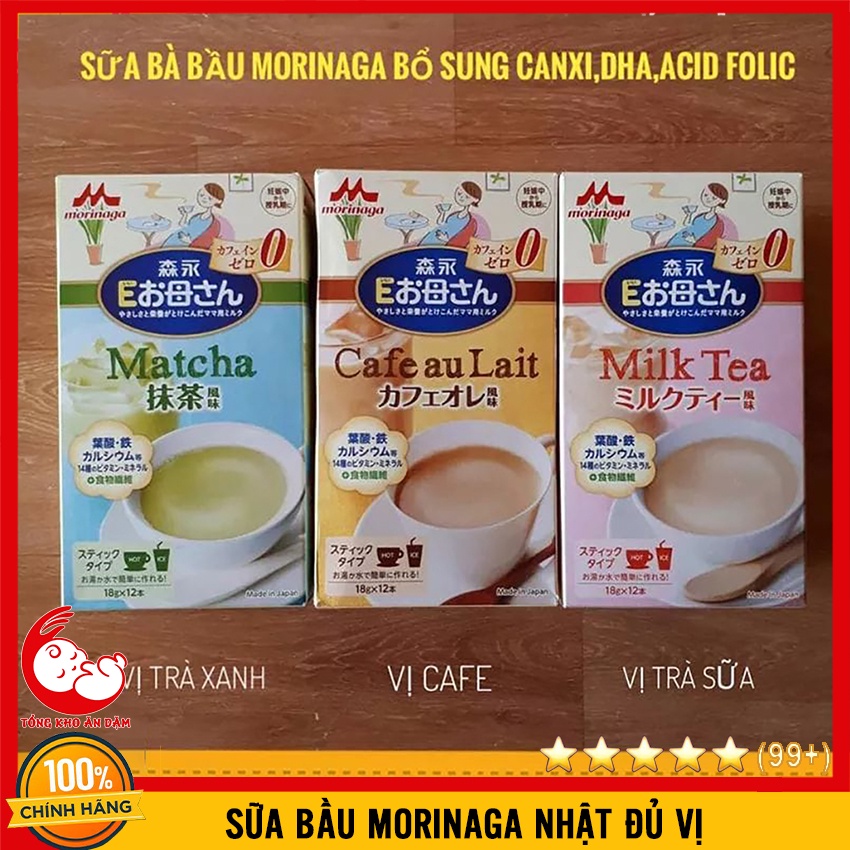 Sữa Bầu Cho Mẹ Morinaga Nhật Bản Đủ Vị Dạng Gói Tiện Lợi