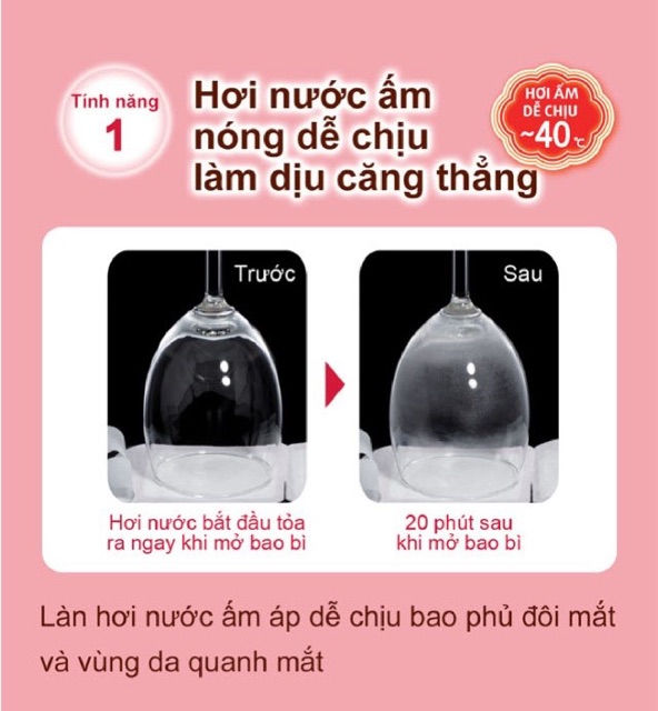 Mặt Nạ Xông Hơi Nóng Thư Giãn Cho Vùng Mắt MegRhythm Steam Eye Mask (Hộp 5 Miếng)