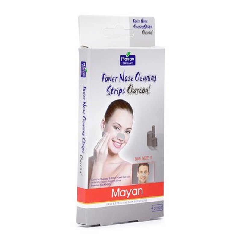 Miếng lột mụn cám than hoạt tính Mayan (4 miếng/hộp)