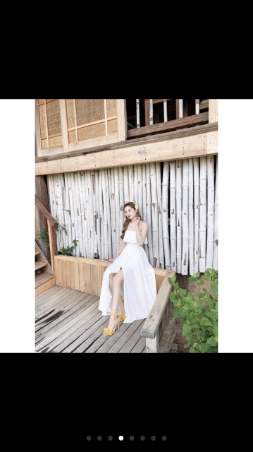 [Mã WAMT1505 giảm 10K đơn 0K] Đầm Trắng Xẻ Tà Phối Bèo,Maxi Đi Biển, kèm hình ảnh thật | BigBuy360 - bigbuy360.vn