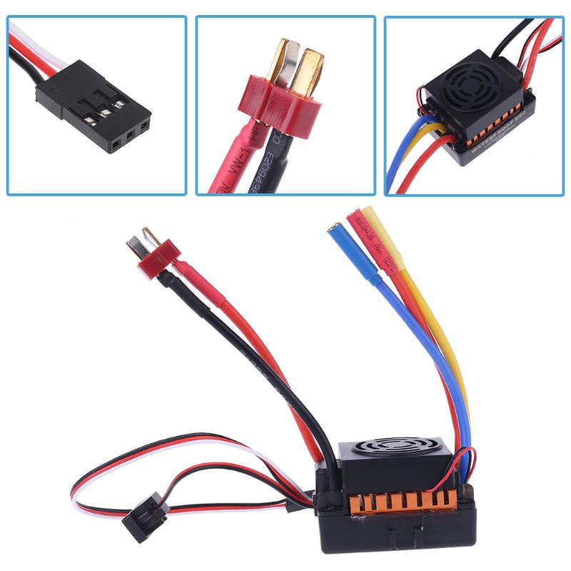 Bộ điều khiển tốc độ động cơ không chổi than ESC 1/10 60a chống thấm nước cho xe Rc