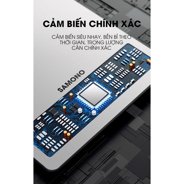 Cân tiểu ly điện tử mini SAMONO SW-KS03 dùng cho nhà bếp độ chính xác cao từ 3g đến 10kg - Hàng chính hãng