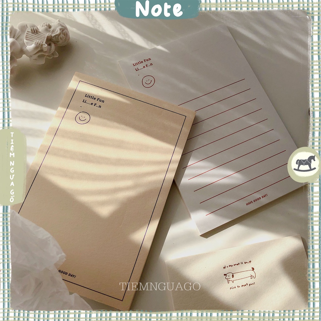 Tập 30 Note Basic Kiểu Hàn A6 Trang Trí Tường, Ảnh Ghi Chú, Decor, Sổ Tay, Planner, Bullet Journal - Tiệm Ngựa Gỗ